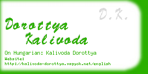 dorottya kalivoda business card